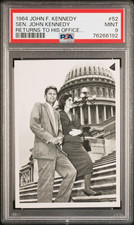 PSA 9 1964 Topps John F Kennedy Jackie O Jacqueline Onassis #52 Rookie Card Mint picture