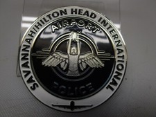SAVANNAH HILTON HEAD INTERNATIONAL AIRPORT POLICE 3 INCH JUMBO XL CHALLENGE COIN picture