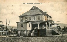 Postcard Boat Club House, Parnassus, Pennsylvania - used in 1909 picture