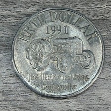 1991 ERTL Dollar Tractor Coin Token Farm Toy Promo Commemorative Piece VTG #2 picture