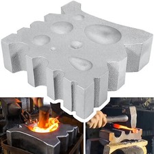 50lb Blacksmith Swage Block Anvil Forge Bowl Ladle Spoon Making Solid Cast Iron picture