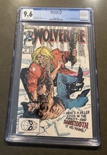 1989 WOLVERINE #10 CGC 9.6 WHITE PAGES SABRETOOTH STORY 1ST APP. SILVER FOX 1989 picture