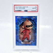 2024 Topps Chrome Disney Sapphire Jack Jack Parr #99 PSA 10 Incredibles Blue picture