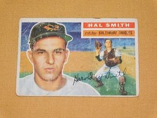 VINTAGE OLD 1950S BASEBALL 1956 TOPPS CARD HAL SMITH BALTIMORE ORIOLES picture
