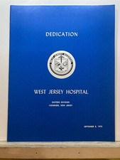 1973 West Jersey Voorhees Township New Hospital Dedication Program NJ Vtg picture
