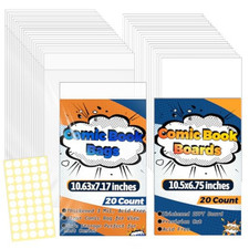 20-Pack Current Comic Book Bags and Boards Set Archival Safe Clear Sleeves picture