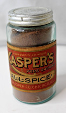 Vintage Kasper's Pure Ground Allspice Jar - Chicago, Illinois - 4 1/2