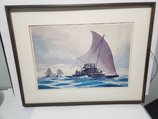 Hawaii Hawaiian Herb Kawainui Kane Art Print Ndrua of the Fiji Islands Polynesia picture