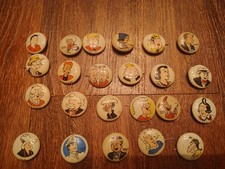 23 Kellogg's Pep Vintage Pinback Button Lot, Assorted Designs Cartoon Faces picture