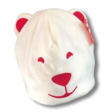White Polar Bear Coca Cola Arctic Home  Beanie Fleece Hat Cap Recycled *NWT* picture