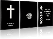 Christian Jesus Wall Art Black White God Canvas Wall Decor Religious Bible picture