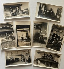Antique Snapshot Photo Lot College Boys Frat House Interior ROTC Oregon 1919 picture