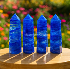 2025HOT 1pc Blueberry Quartz Crystal Tower Reiki Home Decor Healing Energy Gifts picture