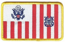 US Coast Guard ensign color unsealed W5078 USCG patch picture