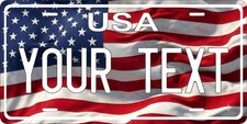 USA American Flag - Personalized Novelty Plate Auto Bike Motorcycle picture