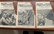 Lot of 3 Authentic French newspapers printed during World War I, 1915, 1917 picture