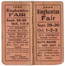 RARE 1925 Binghamton [NY] Fair Sept 29-Oct 3,  Pocket Notebook RARE picture