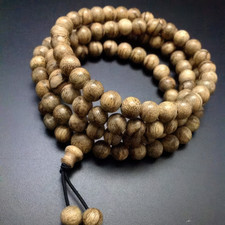 Papua Aquilaria Agarwood Buddhist Mala 108 Beads 6mm Natural Fragrant picture