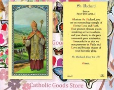 Saint Richard with Prayer to St. Richard - Laminated  Holy Card picture