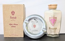Vintage 1940s Renleigh Men Shaving Set NOS Talc Aftershave Box Metal Bowl Prop picture