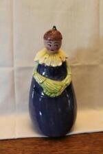Vintage Anthropomorphic Horchow Italy Covered Jar Lady Eggplant Neiman Marcus picture