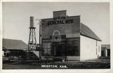 Hesston Kansas Blair General Store RPPC Photo Postcard COPY picture
