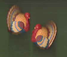 Vintage Hallmark Thanksgiving Turkey Salt Pepper Shakers Set Plastic picture