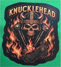 Knucklehead V-Twin Motorcycle Engine 9x9cm Durable Die-Cut Vinyl Sticker picture