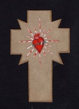 Holy card antique de la Cruz santino image pieuse estampa picture