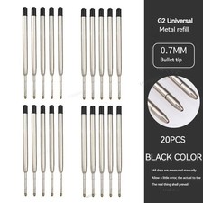 10Pc Ballpoint Pen Refills Black Ink 1mm Medium Tip Parker Style picture