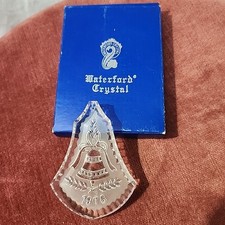 Vintage 1978 Waterford Annual Christmas Crystal Bell Ornament, in Original Box picture
