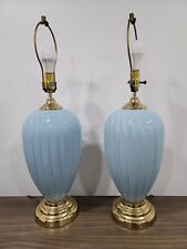 Whimsical Post Modern Blue Glass Table Lamp Harris Lamp Co.  picture