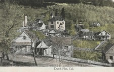 1910 Dutch Flat CA Postcard Aerial Bird's Eye View Placer Co Mining Town picture