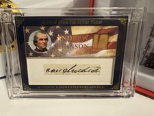 2025 A Word From POTUS - Andrew Johnson Word and Wood Relic 17/24, #Match 🔥🤗 picture