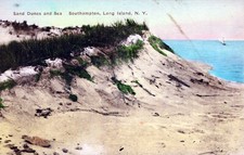 Southhampton Long Island New York Sand Dunes and Sea Hand-Colored Postcard picture