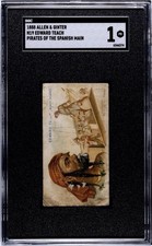 1888 Allen & Ginter N19 Pirates Of The Spanish Main Edward Teach Blackbeard picture