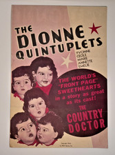 1936 Movie Flier Dionne Quintuplets in The Country Doctor - Vintage picture