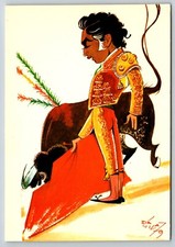 Bullfighter   Spain  Artist Signed    Postcard picture