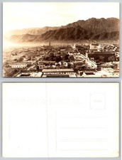 Vintage Monterrey Mexico Real Photo Postcard Panorama City View Mountains picture