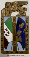 MVSN DALMAZIA ASSEDIO DI ZARA 6.12.APR. 1941 A.XIX° DISTINTIVO NUMERATO CC.NN. picture