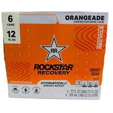 Rockstar Recovery Orangeade 12 fl oz 6 Pack Energy Drink *Slim Cans*  picture