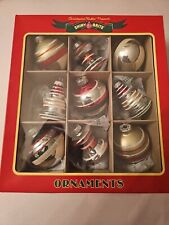 9 MCM NEW Shiny Brite Christmas Ornaments Christopher Radko Trees Tops Rounds 3