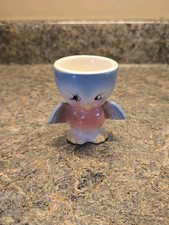 Vtg Norcrest Lefton Bone China Pastels Anthropomorphic Bluebird Egg Cup picture