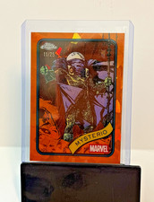🔥 MYSTERIO Orange SAPPHIRE /25 🔥 HUGE HIT 🔥 2025 Topps Chrome Marvel Sapphire picture
