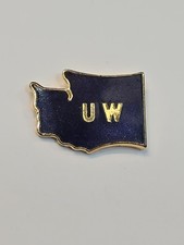 UW University of Washington Lapel Pin Seattle Blue & Gold Colors Go Huskies picture
