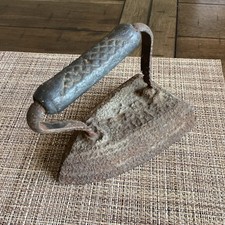 Vintage Antique Cast Iron Flat Iron Clothes Rustic picture