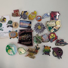 Lot of 23 Girls Fastpitch Softball Tournament Lapel Hat Pins 2005 2006 picture