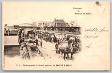 Souvenir Of Barnum & Bailey Circus Train~Unloading The Special Cars~Crowd~1902 picture