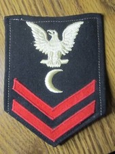 POST WWII U.S. NAVY 2c SHIP'S COOK, BAKER OR STEWARD RATE, NO GLOW, CUT DOWN 1C picture