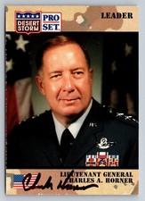 Lt General Charles Horner Hand Signed Desert Storm Trading Card - US Air Force picture